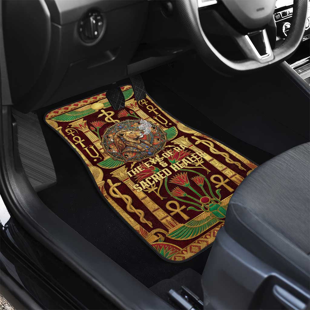Sekhmet Car Mats with Eye of Ra and Sacred Lion Symbol in Egyptian Healer