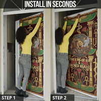 Sekhmet Door Cover with Eye of Ra and Sacred Lion Symbol in Egyptian Healer