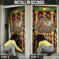 Sekhmet Door Cover with Eye of Ra and Sacred Lion Symbol in Egyptian Healer