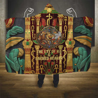Sekhmet Hooded Blanket with Eye of Ra and Sacred Lion Symbol in Egyptian Healer