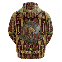 Sekhmet Hoodie with Eye of Ra and Sacred Lion Symbol in Egyptian Healer