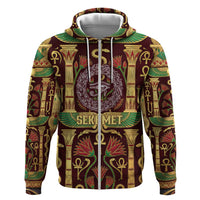 Sekhmet Hoodie with Eye of Ra and Sacred Lion Symbol in Egyptian Healer