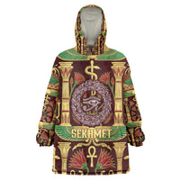 Sekhmet Kid Wearable Blanket Hoodie with Eye of Ra and Sacred Lion Symbol in Egyptian Healer
