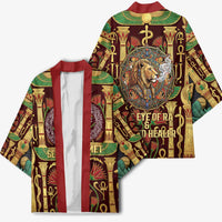 Sekhmet Kimono with Eye of Ra and Sacred Lion Symbol in Egyptian Healer