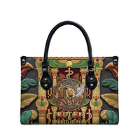 Sekhmet Leather Bag with Eye of Ra and Sacred Lion Symbol in Egyptian Healer