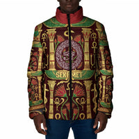 Sekhmet Padded Jacket with Eye of Ra and Sacred Lion Symbol in Egyptian Healer