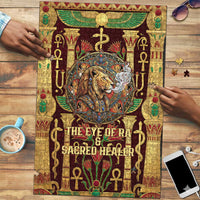 Sekhmet Puzzle with Eye of Ra and Sacred Lion Symbol in Egyptian Healer