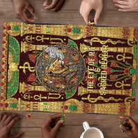 Sekhmet Puzzle with Eye of Ra and Sacred Lion Symbol in Egyptian Healer