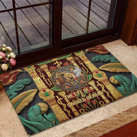 Sekhmet Rubber Doormat with Eye of Ra and Sacred Lion Symbol in Egyptian Healer