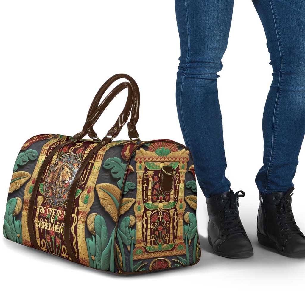 Sekhmet Travel Bag with Eye of Ra and Sacred Lion Symbol in Egyptian Healer