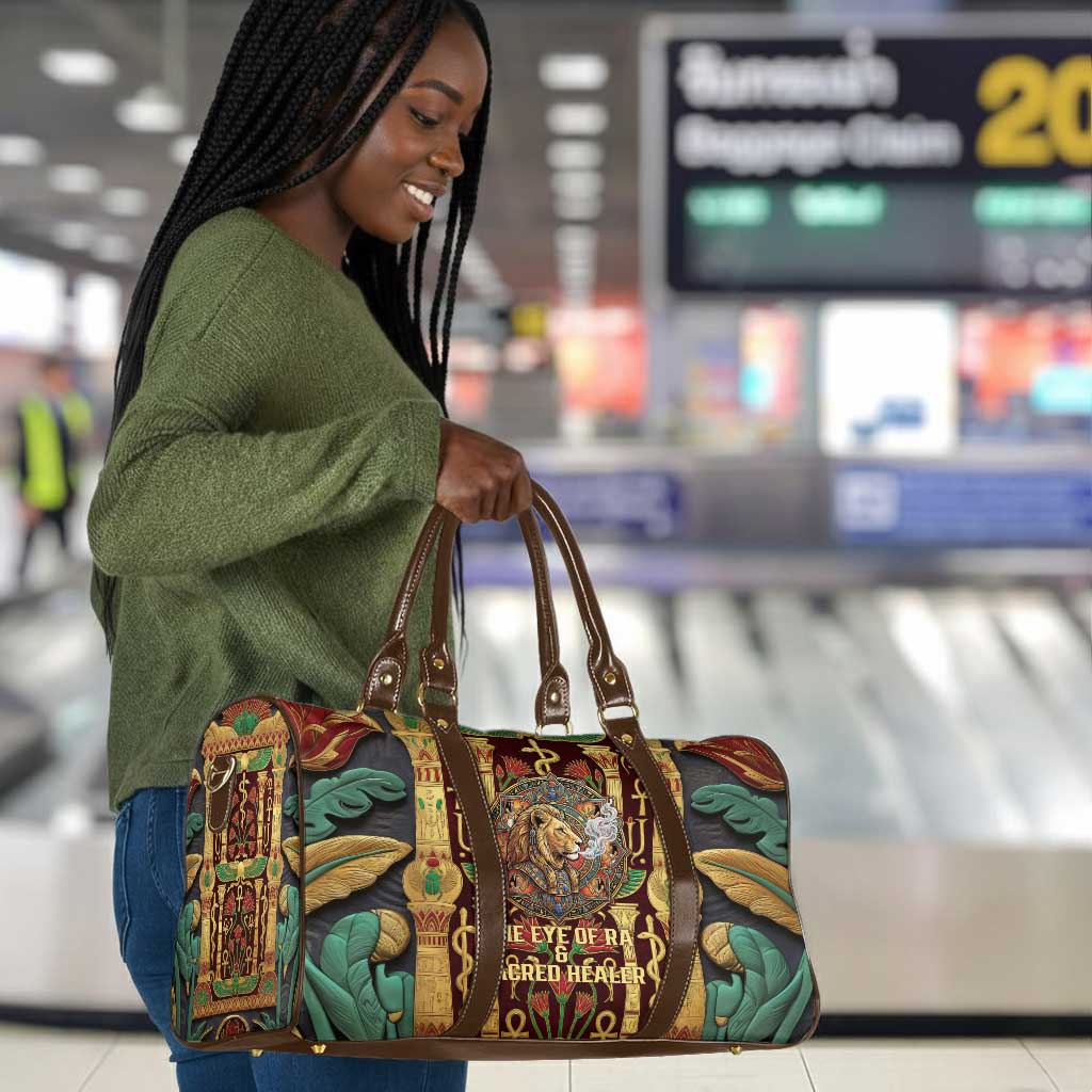 Sekhmet Travel Bag with Eye of Ra and Sacred Lion Symbol in Egyptian Healer