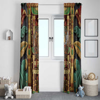 Sekhmet Window Curtain with Eye of Ra and Sacred Lion Symbol in Egyptian Healer