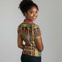 Sekhmet Women Polo Shirt with Eye of Ra and Sacred Lion Symbol in Egyptian Healer