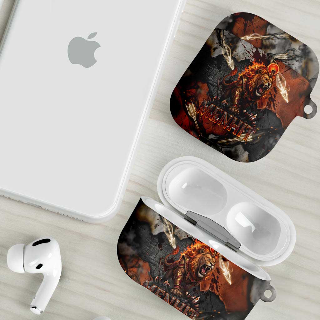 Menhit Egyptian AirPods Case Warrior Goddess Fiery Lion Eye Arrows and Blood Battle
