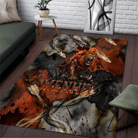 Menhit Egyptian Area Rug Warrior Goddess Fiery Lion Eye Arrows and Blood Battle