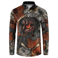 Menhit Egyptian Button Sweatshirt Warrior Goddess Fiery Lion Eye Arrows and Blood Battle