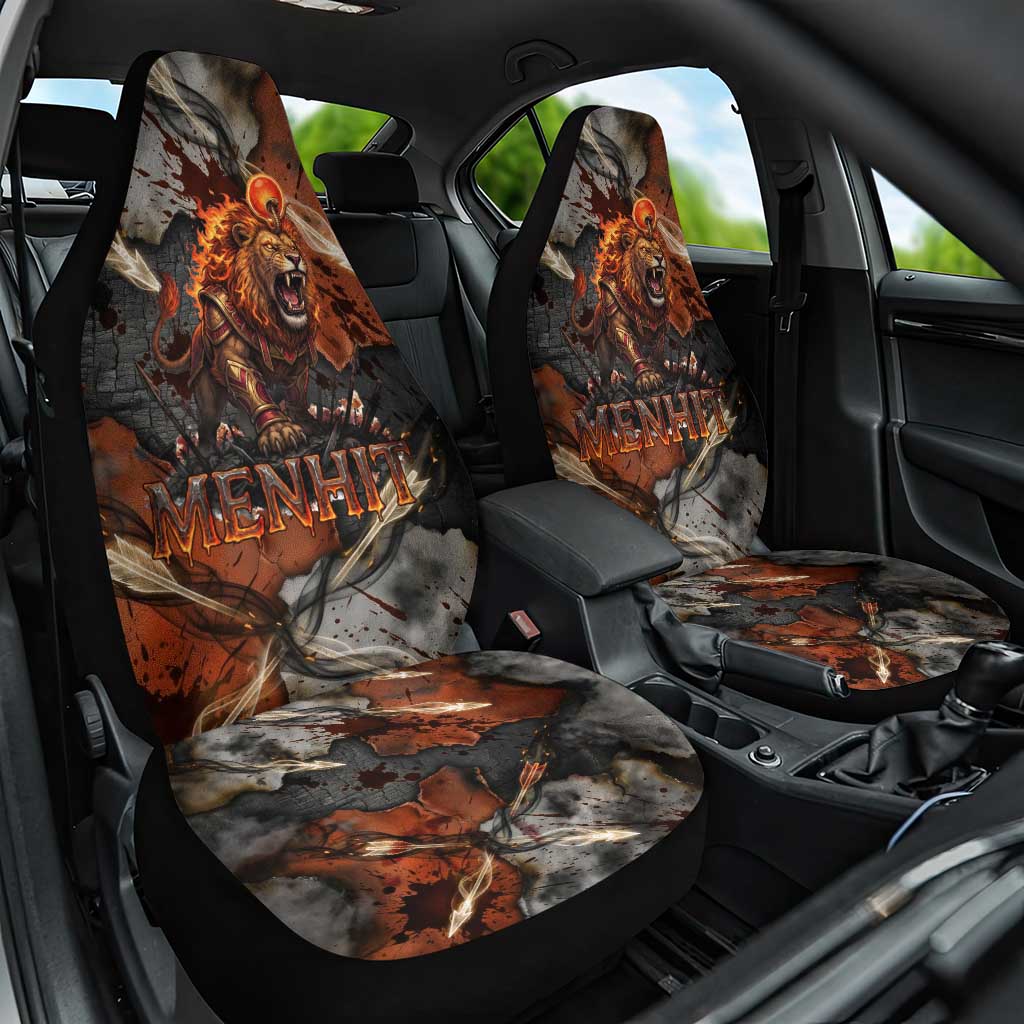 Menhit Egyptian Car Seat Cover Warrior Goddess Fiery Lion Eye Arrows and Blood Battle