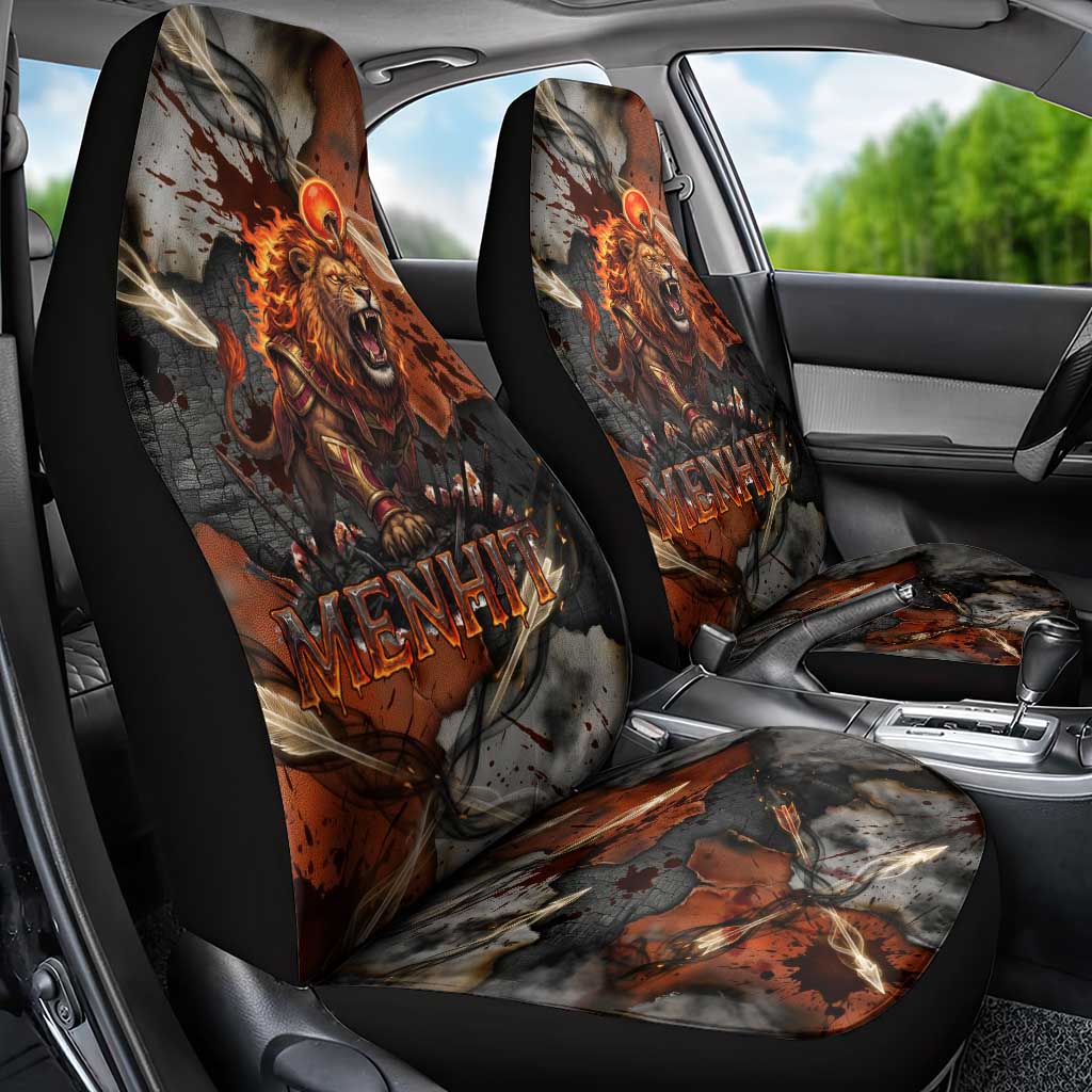Menhit Egyptian Car Seat Cover Warrior Goddess Fiery Lion Eye Arrows and Blood Battle
