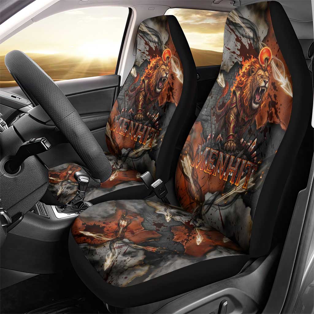 Menhit Egyptian Car Seat Cover Warrior Goddess Fiery Lion Eye Arrows and Blood Battle
