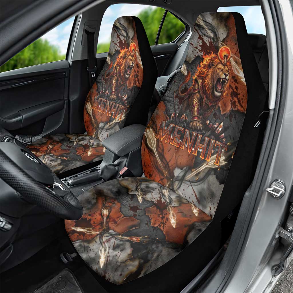 Menhit Egyptian Car Seat Cover Warrior Goddess Fiery Lion Eye Arrows and Blood Battle