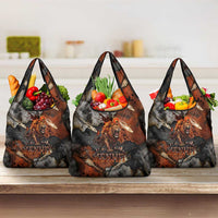 Menhit Egyptian Grocery Bag Warrior Goddess Fiery Lion Eye Arrows and Blood Battle