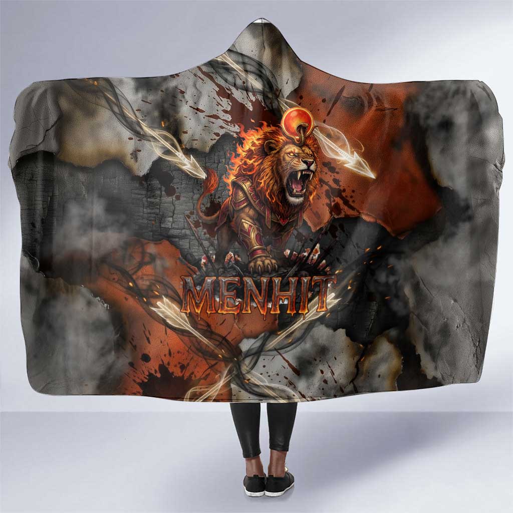 Menhit Egyptian Hooded Blanket Warrior Goddess Fiery Lion Eye Arrows and Blood Battle