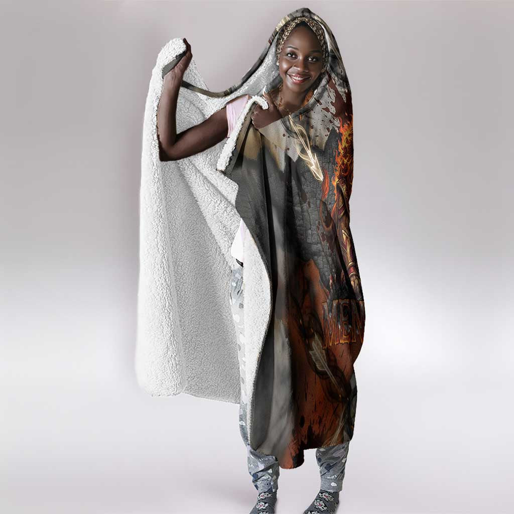Menhit Egyptian Hooded Blanket Warrior Goddess Fiery Lion Eye Arrows and Blood Battle