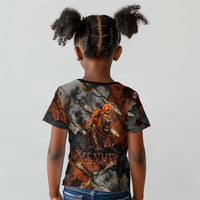 Menhit Egyptian Kid T shirt Warrior Goddess Fiery Lion Eye Arrows and Blood Battle