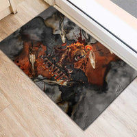 Menhit Egyptian Rubber Doormat Warrior Goddess Fiery Lion Eye Arrows and Blood Battle