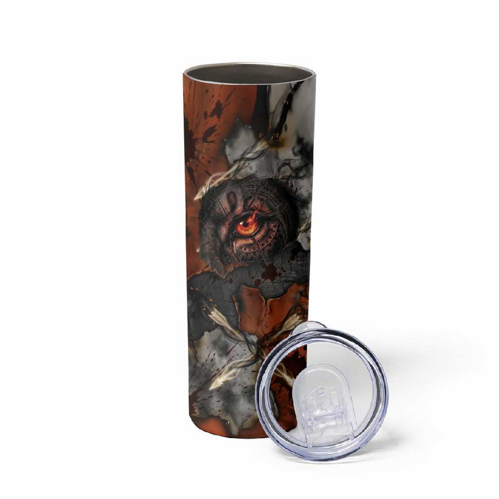 Menhit Egyptian Skinny Tumbler Warrior Goddess Fiery Lion Eye Arrows and Blood Battle