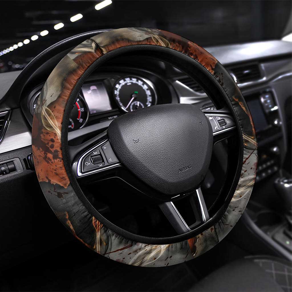 Menhit Egyptian Steering Wheel Cover Warrior Goddess Fiery Lion Eye Arrows and Blood Battle