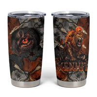 Menhit Egyptian Tumbler Cup Warrior Goddess Fiery Lion Eye Arrows and Blood Battle