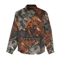 Menhit Egyptian Women Casual Shirt Warrior Goddess Fiery Lion Eye Arrows and Blood Battle
