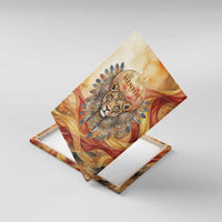 Menhit Canvas Wall Art Lioness Warrior Goddess Uraeus Serpent Fire and Feathers Ancient Egyptian