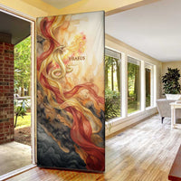 Menhit Door Cover Lioness Warrior Goddess Uraeus Serpent Fire and Feathers Ancient Egyptian