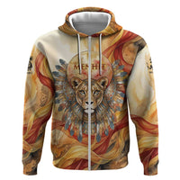 Menhit Hoodie Lioness Warrior Goddess Uraeus Serpent Fire and Feathers Ancient Egyptian
