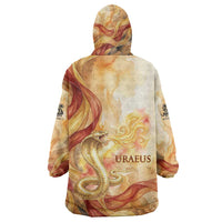 Menhit Kid Wearable Blanket Hoodie Lioness Warrior Goddess Uraeus Serpent Fire and Feathers Ancient Egyptian
