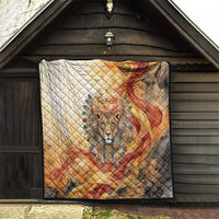 Menhit Quilt Lioness Warrior Goddess Uraeus Serpent Fire and Feathers Ancient Egyptian