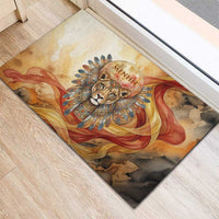 Menhit Rubber Doormat Lioness Warrior Goddess Uraeus Serpent Fire and Feathers Ancient Egyptian