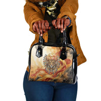 Menhit Shoulder Handbag Lioness Warrior Goddess Uraeus Serpent Fire and Feathers Ancient Egyptian