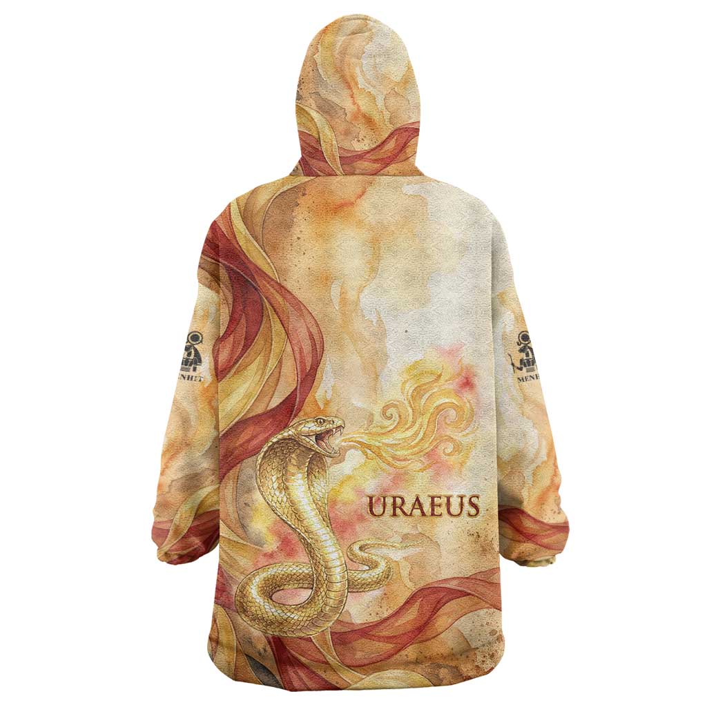 Menhit Wearable Blanket Hoodie Lioness Warrior Goddess Uraeus Serpent Fire and Feathers Ancient Egyptian