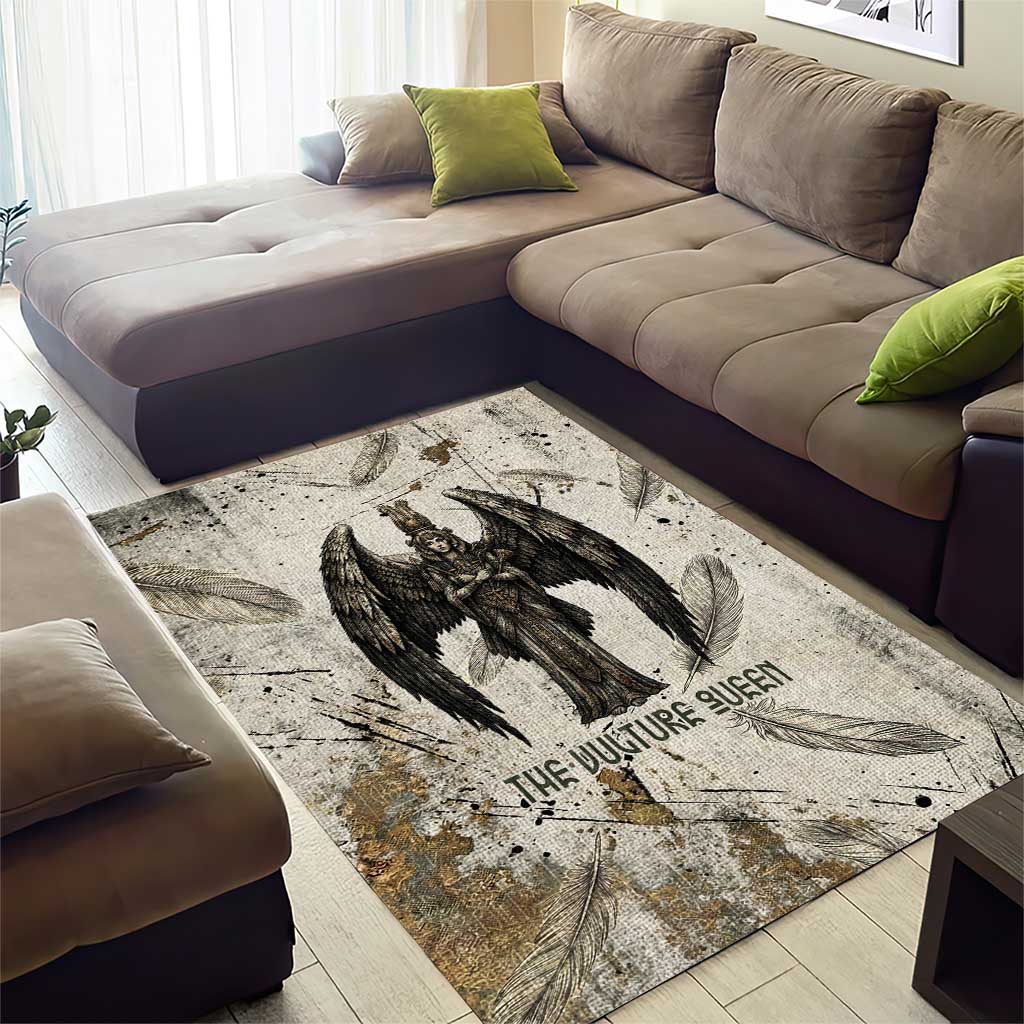 Mut Area Rug Vulture Queen Egyptian Mother Goddess Wings Feathers