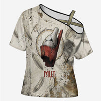 Mut Cross Shoulder Shirt Vulture Queen Egyptian Mother Goddess Wings Feathers