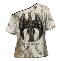 Mut Cross Shoulder Shirt Vulture Queen Egyptian Mother Goddess Wings Feathers