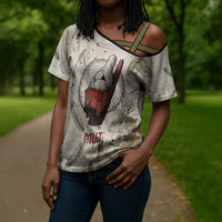 Mut Cross Shoulder Shirt Vulture Queen Egyptian Mother Goddess Wings Feathers