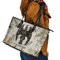 Mut Leather Tote Bag Vulture Queen Egyptian Mother Goddess Wings Feathers