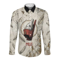 Mut Long Sleeve Button Shirt Vulture Queen Egyptian Mother Goddess Wings Feathers