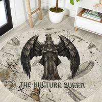 Mut Round Carpet Vulture Queen Egyptian Mother Goddess Wings Feathers
