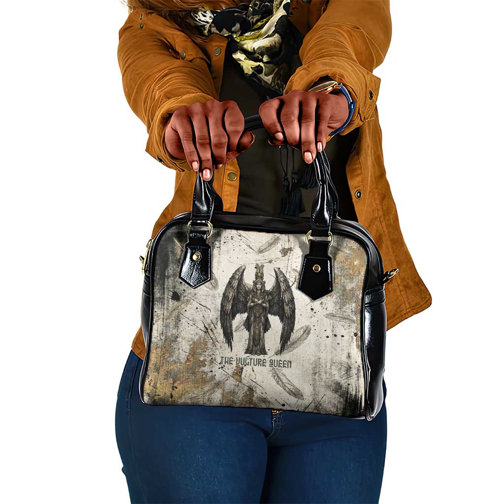 Mut Shoulder Handbag Vulture Queen Egyptian Mother Goddess Wings Feathers