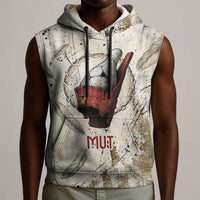 Mut Sleeveless Hoodie Vulture Queen Egyptian Mother Goddess Wings Feathers